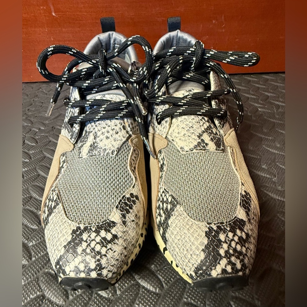 Steve Madden Snakeskin Lace-Up Sneakers